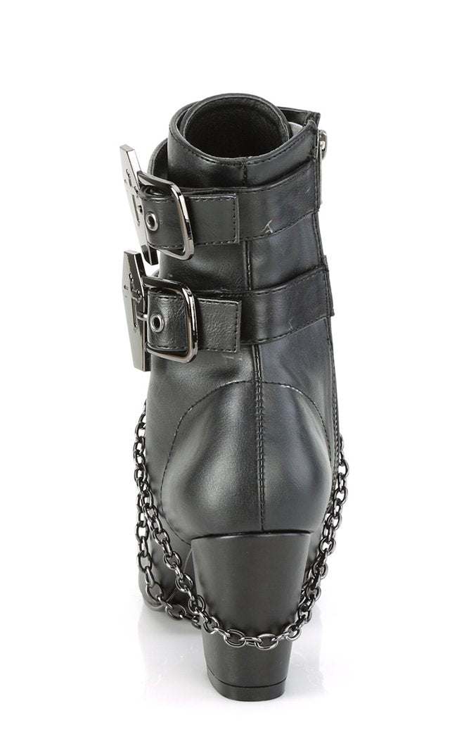 VIVIKA-128 Black Vegan Ankle Boots-Demonia-Tragic Beautiful