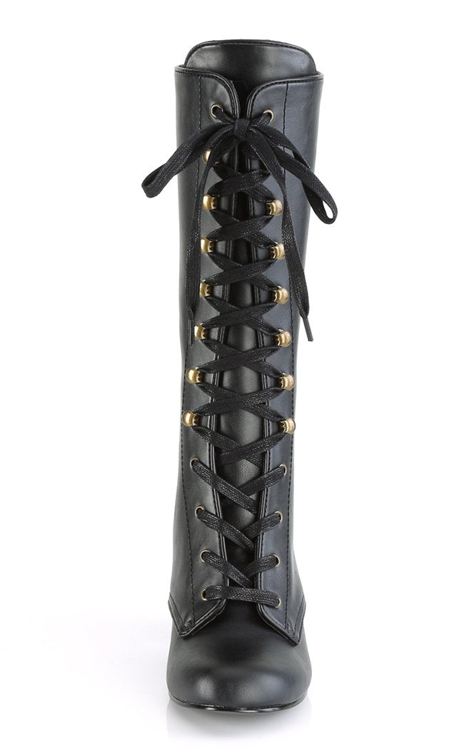 VIVIKA-205 Black Vegan Boots-Demonia-Tragic Beautiful