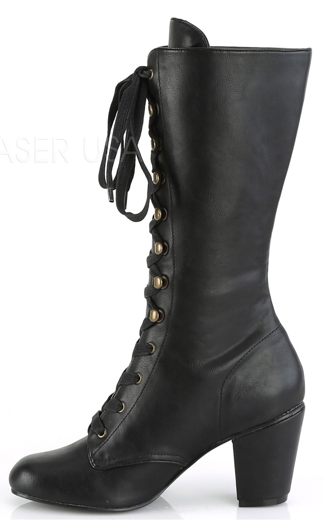 VIVIKA-205 Black Vegan Boots-Demonia-Tragic Beautiful