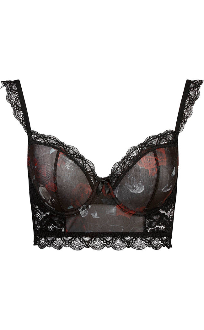 Wild Rose Mesh Bra-Killstar-Tragic Beautiful