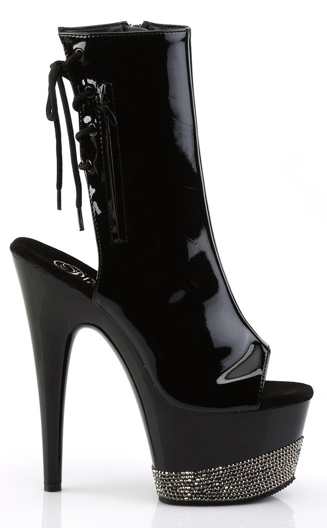 ADORE-1018-3 Blk/Blk-Pewter RS Ankle Boots-Pleaser-Tragic Beautiful