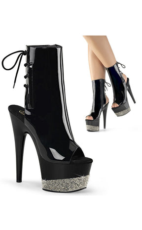 ADORE-1018-3 Blk/Blk-Pewter RS Ankle Boots-Pleaser-Tragic Beautiful