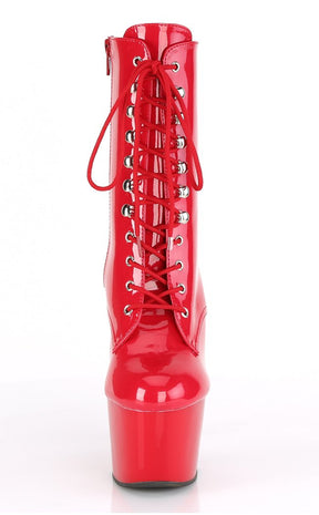 ADORE-1020 Red Ankle Boots-Pleaser-Tragic Beautiful