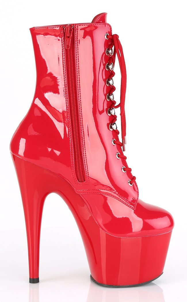 ADORE-1020 Red Ankle Boots-Pleaser-Tragic Beautiful
