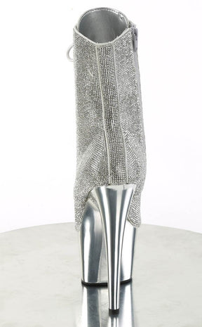 ADORE-1020CHRS Silver Gold Chrome Rhinestone Ankle Boots-Pleaser-Tragic Beautiful