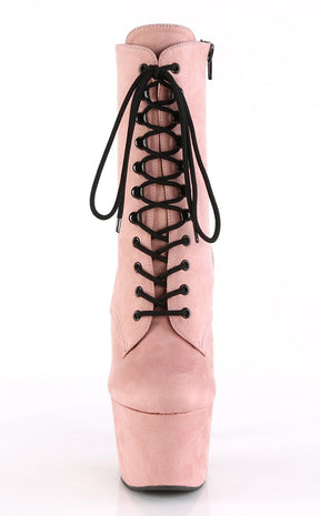 ADORE-1020FS Pink Faux Suede Ankle Boots-Pleaser-Tragic Beautiful