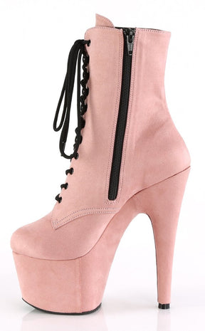 ADORE-1020FS Pink Faux Suede Ankle Boots-Pleaser-Tragic Beautiful
