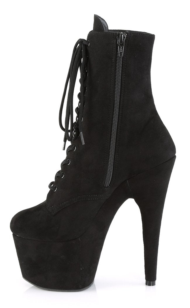 ADORE-1020FS Black Faux Suede Ankle Boots-Pleaser-Tragic Beautiful