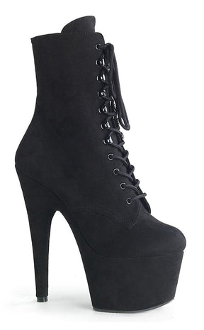 ADORE-1020FS Black Faux Suede Ankle Boots-Pleaser-Tragic Beautiful