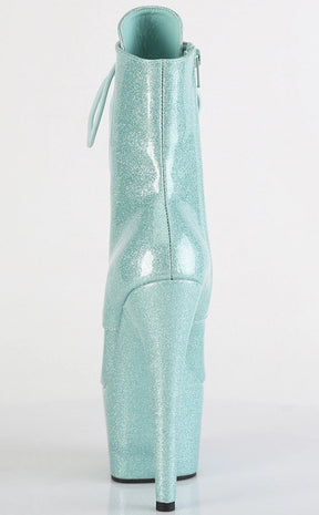 ADORE-1020GP Mint Glitter Ankle Boots