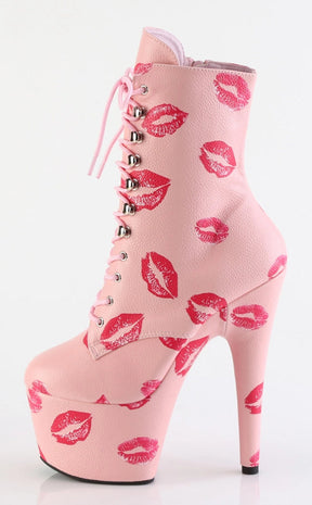 ADORE-1020KISSES Baby Pink Ankle Boots