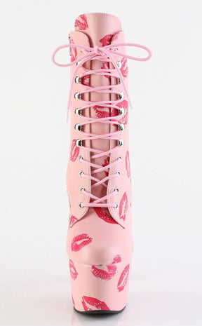 ADORE-1020KISSES Baby Pink Ankle Boots