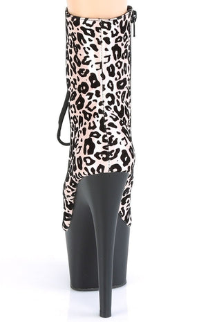 ADORE-1020LP Light Pink Metallic Leopard Ankle Boots-Pleaser-Tragic Beautiful