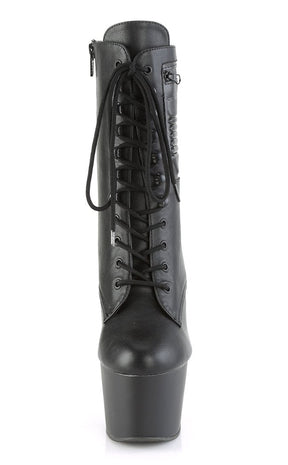 ADORE-1020PK Black Matte Ankle Boots-Pleaser-Tragic Beautiful