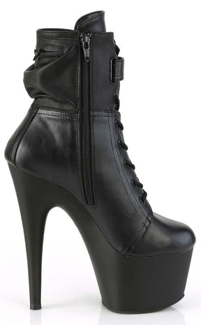 ADORE-1020POUCH Black Matte Ankle Boots-Pleaser-Tragic Beautiful