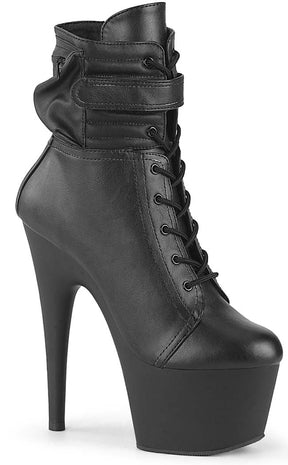 ADORE-1020POUCH Black Matte Ankle Boots-Pleaser-Tragic Beautiful