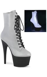 ADORE-1020REFL Silver Reflective Ankle Boots-Pleaser-Tragic Beautiful