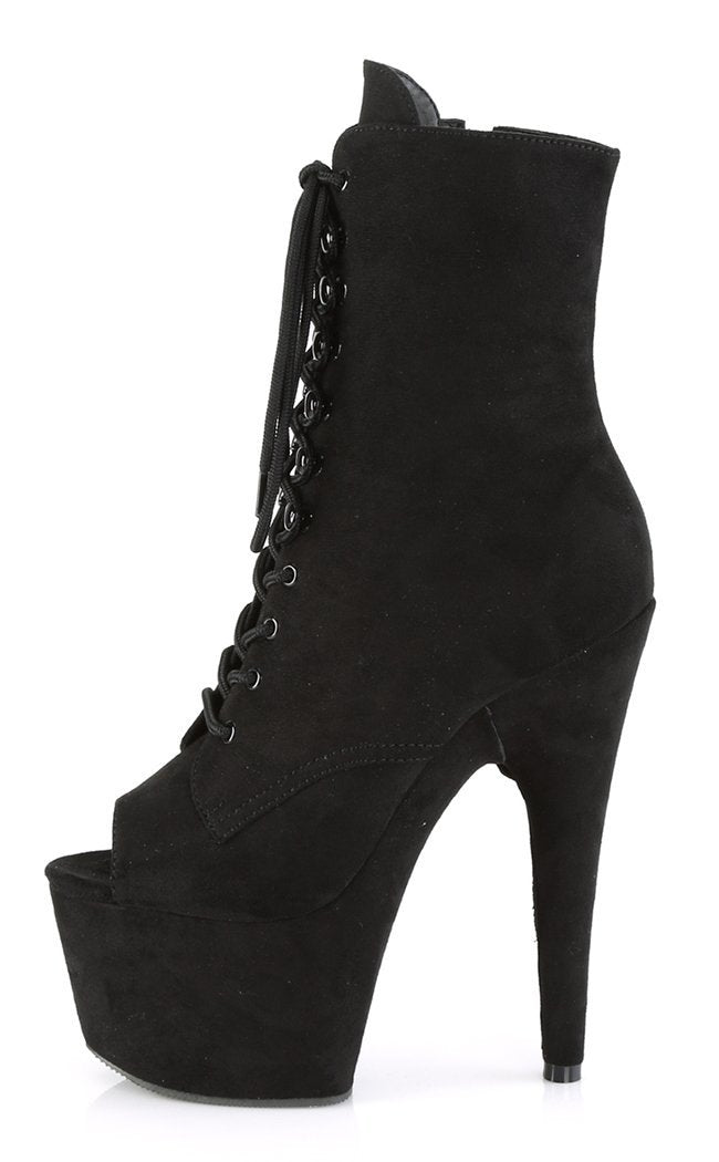ADORE-1021FS Black Faux Suede Ankle Boots-Pleaser-Tragic Beautiful