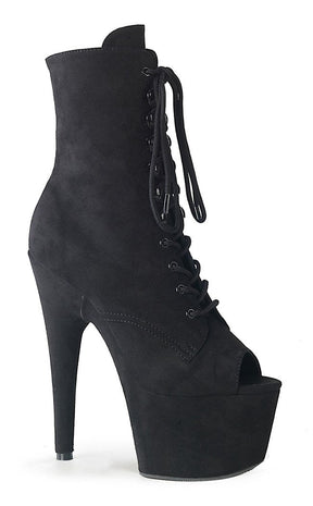 ADORE-1021FS Black Faux Suede Ankle Boots-Pleaser-Tragic Beautiful
