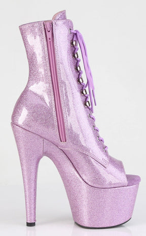 ADORE-1021GP Lilac Glitter Patent Ankle Boots