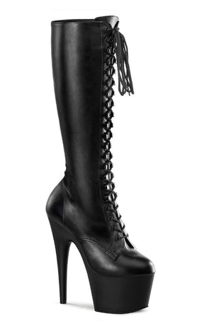 ADORE-2023 Black / Black Matte Knee High Boots-Pleaser-Tragic Beautiful