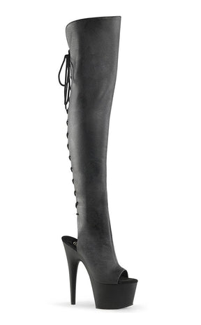 ADORE-3019 Black / Black Matte Thigh High Boots-Pleaser-Tragic Beautiful