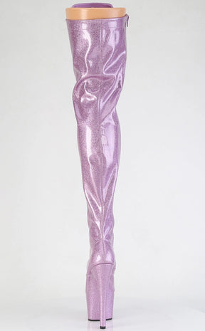 ADORE-3020GP Lilac Pink Glitter Patent Thigh High Boots