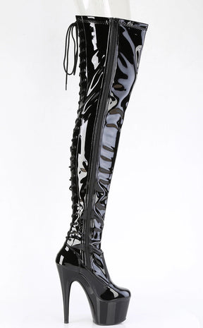 ADORE-3850 Black Patent Thigh High Boots