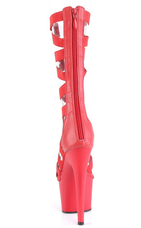 ADORE-700-48 Red Matte Sandals-Pleaser-Tragic Beautiful