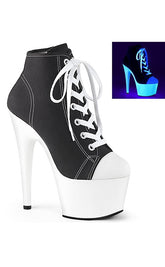 ADORE-700SK-02 Black UV White Sneaker Heels-Pleaser-Tragic Beautiful