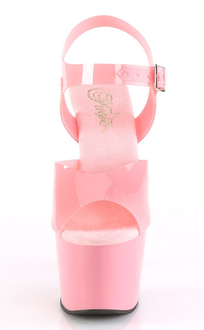 ADORE-708N Baby Pink Jelly-Like Heels-Pleaser-Tragic Beautiful