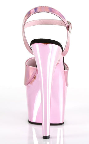 ADORE-709HGCH Baby Pink Hologram / Baby Pink Chrome Heels-Pleaser-Tragic Beautiful