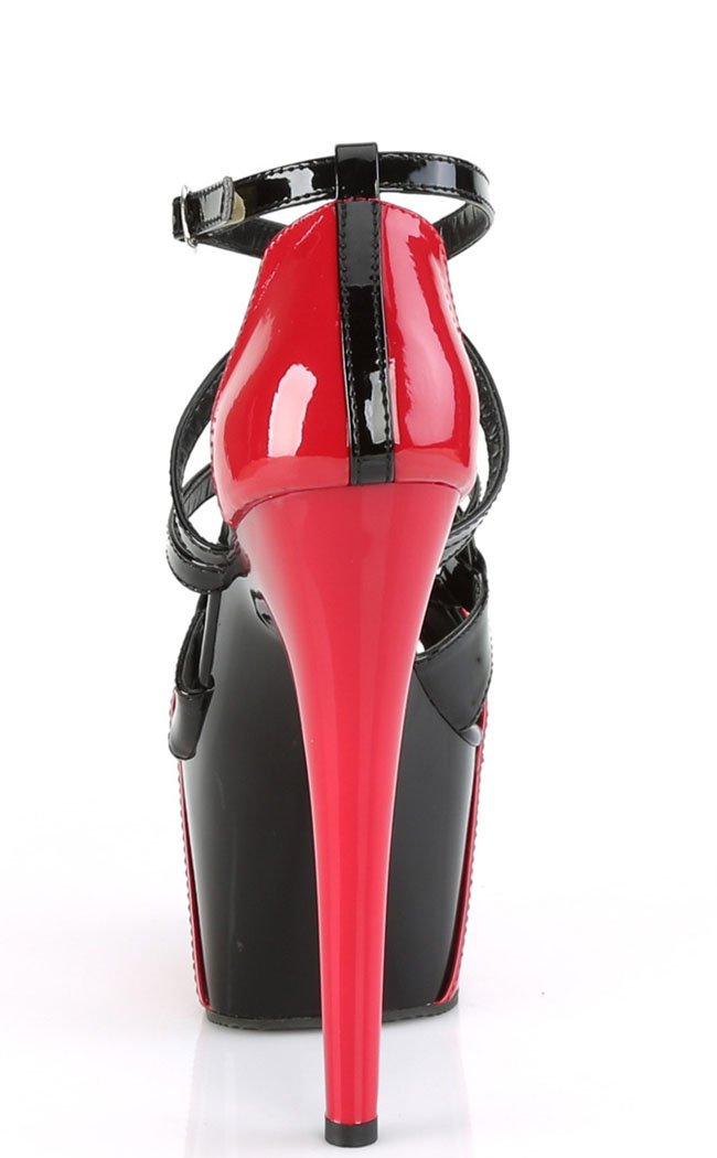 ADORE-764 Black/Red Patent Heels-Pleaser-Tragic Beautiful