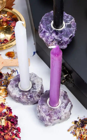 Amethyst Chime Spell Candle Holder-Crystals-Tragic Beautiful