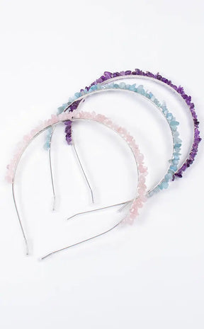 Amethyst Crystal Headband-Gothic Accessories-Tragic Beautiful
