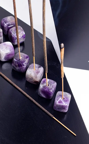 Amethyst Incense Holder-Crystals-Tragic Beautiful