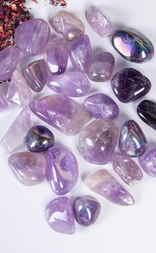 Angel Aura Amethyst Tumble Stones-Crystals-Tragic Beautiful