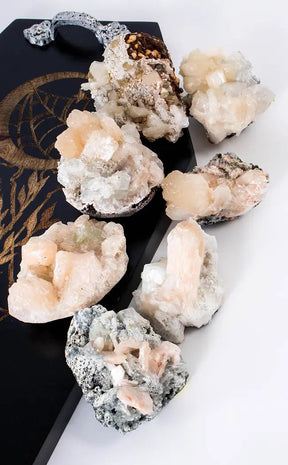 Apophyllite Peach Stilbite Clusters-Crystals-Tragic Beautiful