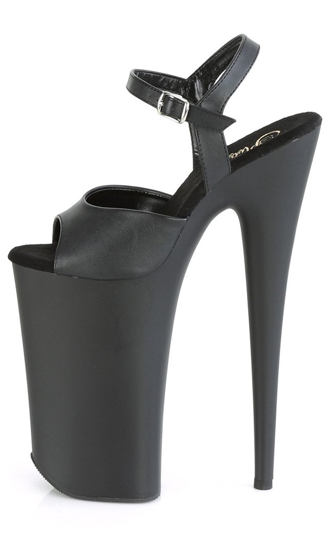 Pleaser BEYOND-009 Black Vegan Leather 10 Inch Heels