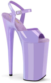 BEYOND-009 Lavender Patent EXXXTRA High 10" Heels-Pleaser-Tragic Beautiful