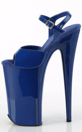 BEYOND-009 Royal Blue Patent EXXXTRA High 10" Heels-Pleaser-Tragic Beautiful