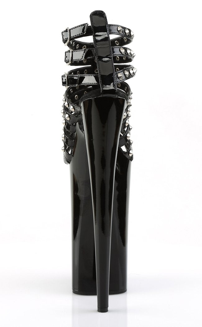 Pleaser BEYOND-093 Black Strappy 10 Inch Heels
