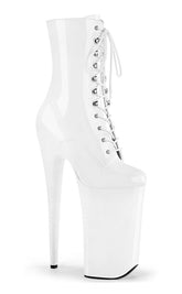 BEYOND-1020 White Ankle Boots-Pleaser-Tragic Beautiful