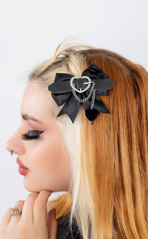 Baby Bat Bow Hair Clip-Gothic Accessories-Tragic Beautiful