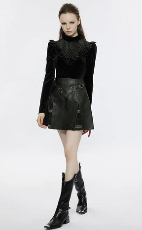 Battle Ready Pleated Skirt | Black-Punk Rave-Tragic Beautiful