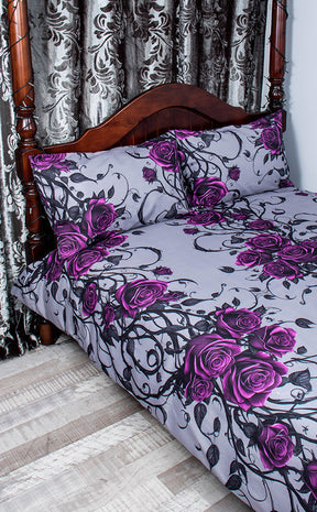 Bed Of Roses Quilt Cover Set & Pillowcases-Drop Dead Gorgeous-Tragic Beautiful