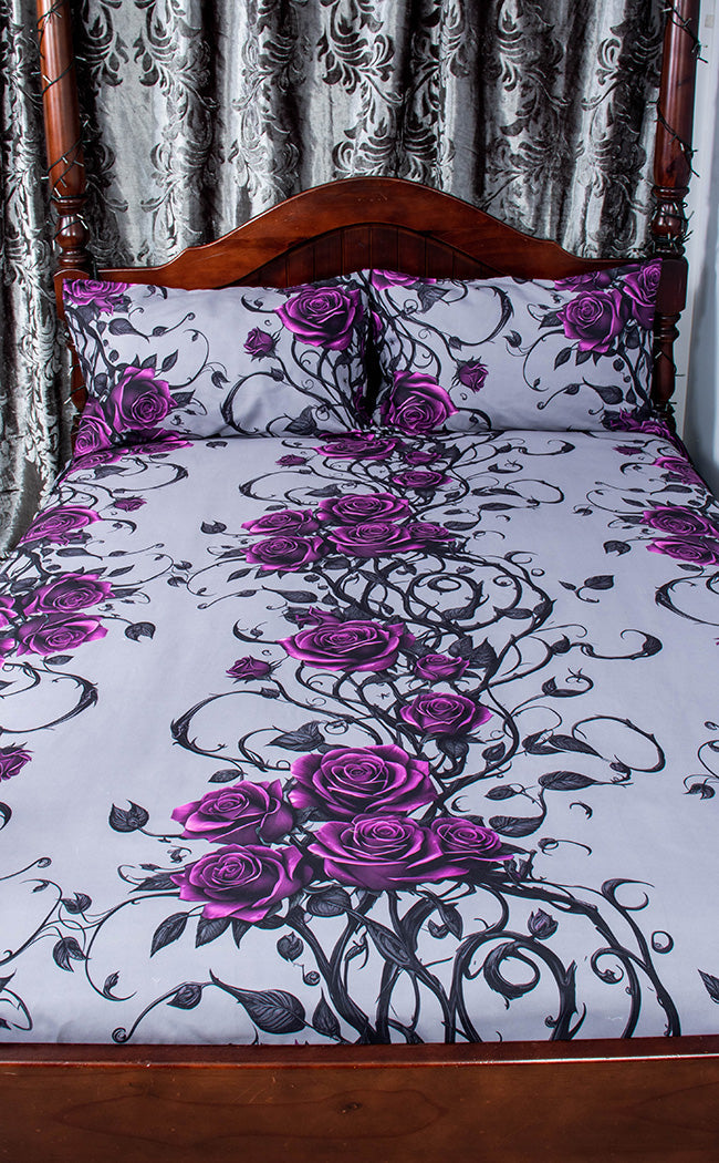 Bed Of Roses Quilt Cover Set & Pillowcases-Drop Dead Gorgeous-Tragic Beautiful