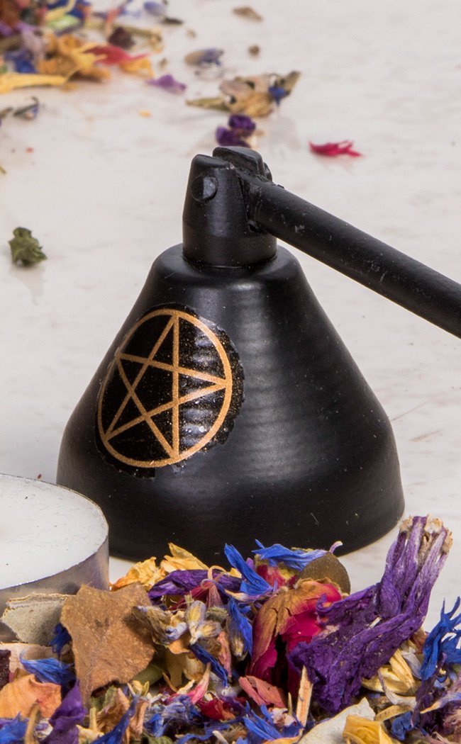Black & Gold Pentacle Candle Snuffer-Candles-Tragic Beautiful