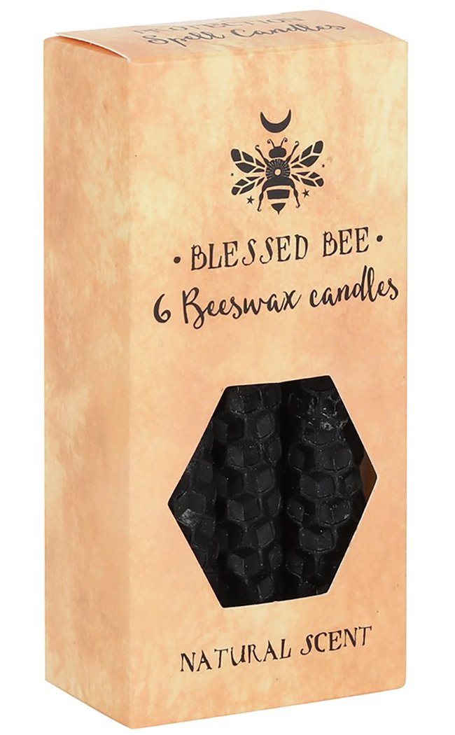 Black Protection Beeswax Spell Candles-Candles-Tragic Beautiful