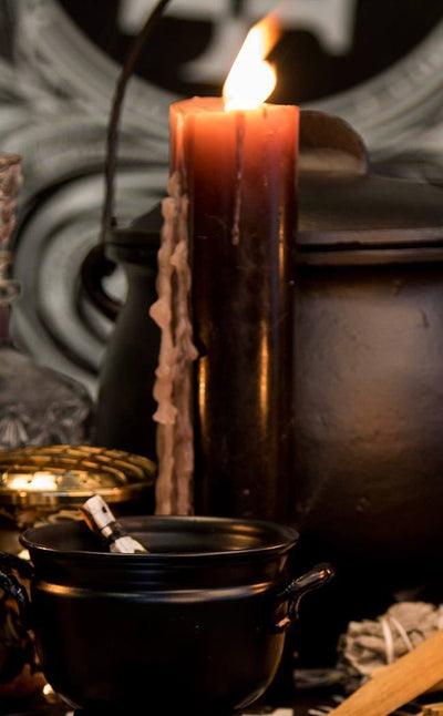 Wicca & Pagan Altar Tools | Large Black Ritual Spell Candle | Afterpay